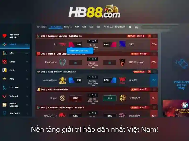Sản phẩm và dịch vụ cốt lõi – ứng dụng hb88 login